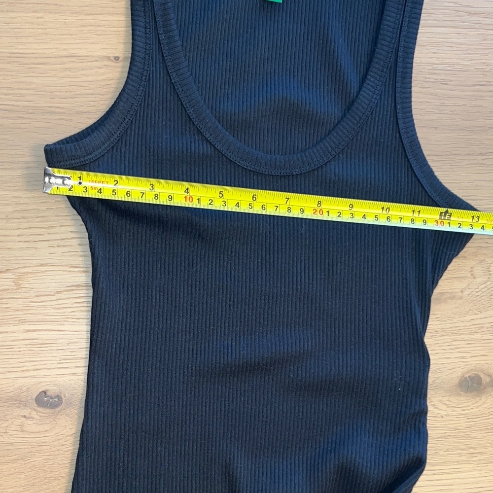J. Crew Black Vintage Rib Ruched Midi Dress - Picture 6 of 7